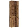 vidaXL Opbevaringsskab med hylder Gammelt tr&aelig; 70 x 42,5 x 225 cm