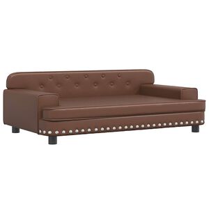 vidaXL sofa til b&oslash;rn 90x53x30 cm kunstl&aelig;der brun
