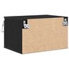 vidaXL V&aelig;gmonteret natbord Sort eg 50 x 36 x 30 cm Konstrueret tr&aelig;