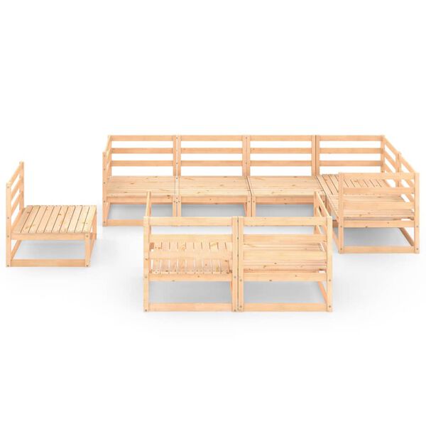 vidaXL lounges&aelig;t til haven 8 dele massivt fyrretr&aelig;