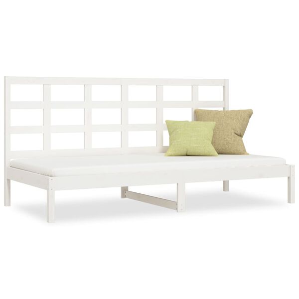 vidaXL daybed uden madras 90x200 cm massivt fyrretræ hvid