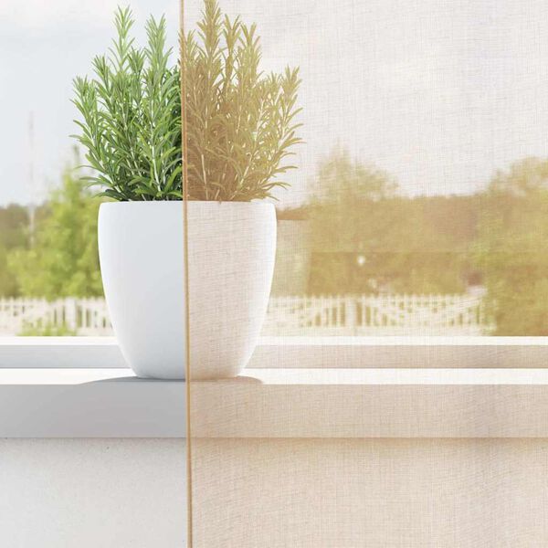 vidaXL voile-gardiner med løkker 2 stk. 140x245 cm sandfarvet