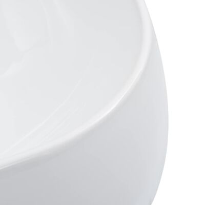 vidaXL håndvask 44,5 x 39,5 x 14,5 cm keramik hvid