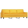 vidaXL sofas&aelig;t 4 dele med hynder stof lysegul