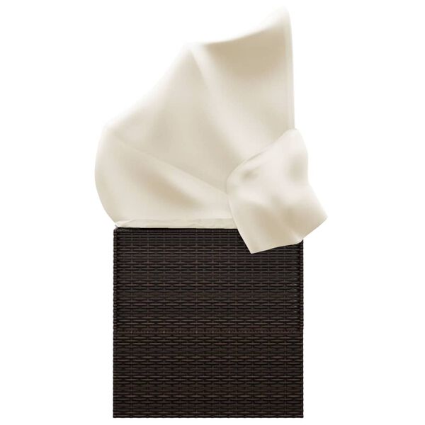 vidaXL udend&oslash;rs loungesofa med tag og hynder polyrattan brun