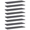vidaXL boghylder 8 stk. 60x20x1,5 cm konstrueret tr&aelig; gr&aring; h&oslash;jglans