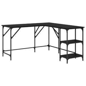 vidaXL Bord Sort eg 139 x 139 x 75 cm Konstrueret tr&aelig;