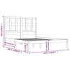 vidaXL sengeramme uden madras 120x200 cm massivt fyrretræ hvid