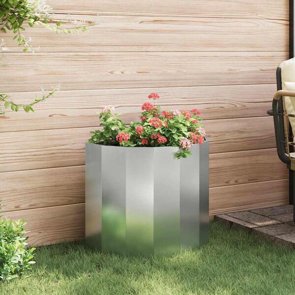 vidaXL Plantekasse S&oslash;lv 60 x 30 x 50 cm Galvaniseret st&aring;l