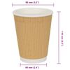 vidaXL kaffekopper af papir 500 stk. 12oz 300ml brun