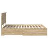 vidaXL Sengestel med hovedg&aelig;rde Sonoma eg 150 x 200 cm Konstrueret tr&aelig;