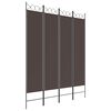 vidaXL 4-panels rumdeler 160x200 cm stof brun