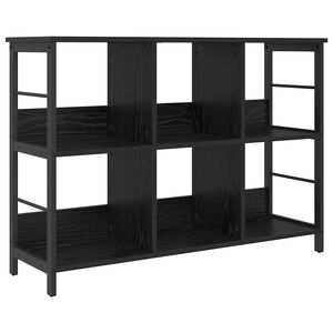 vidaXL Bogreol 6 niveauer 102 x 32 x 72,5 cm Konstrueret tr&aelig; Sort eg