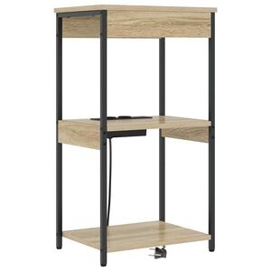 vidaXL Natskab med hylde Sonoma eg 41 x 31 x 76 cm Konstrueret tr&aelig;