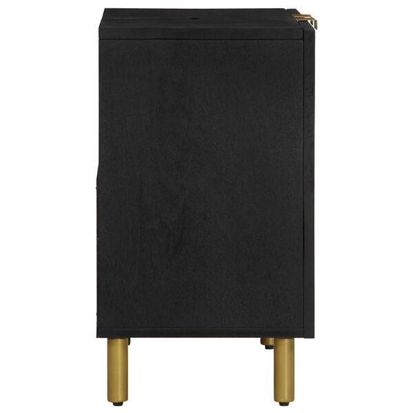 vidaXL underskab til vask 62x33x58 cm konstrueret tr&aelig; sort