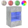 vidaXL v&aelig;gh&aelig;ngt tv-bord med LED-lys 40x30x60,5 cm betongr&aring;