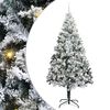 vidaXL Kunstigt juletr&aelig; med stativ Hvid 240 cm PVC og St&aring;l og Plastik