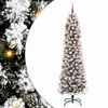 vidaXL Kunstigt juletr&aelig; Hvid 210 cm PVC og metal og plast
