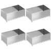 vidaXL Pl&aelig;nekant 4 pcs 100 x 60 x 35 cm St&aring;l S&oslash;lv
