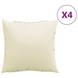 vidaXL sofapuder 4 stk. 60x60 cm stof cremefarvet