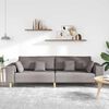 vidaXL Sofa med pude Gr&aring;brun 250 x 77 x 76 cm Stof