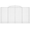 vidaXL buede gabionkurve 9 stk. 300x50x160/180 cm galvaniseret jern