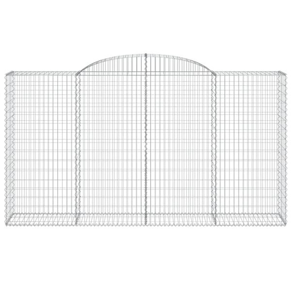 vidaXL buede gabionkurve 9 stk. 300x50x160/180 cm galvaniseret jern