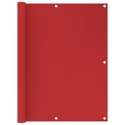 vidaXL altanafskærmning 120x500 cm HDPE rød