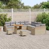 vidaXL Havesofa S&aelig;t 13 pcs Beige polyrattan
