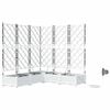 vidaXL Have Blomsterkrukke 5 stk. Hvid 120 x 120 x 126 cm PP