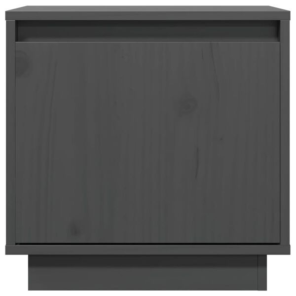 vidaXL sengebord 40x30x40 cm massivt fyrretr&aelig; gr&aring;