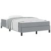 vidaXL Box spring seng Lysegr&aring; 120 x 200 cm Stof