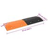 vidaXL vejbump 97x32,5x4 cm gummi gul og sort