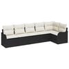 vidaXL Havesofa S&aelig;t Sort polyrattan