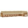vidaXL Udend&oslash;rs sofagruppe med pude 6 pcs Naturlig og Beige