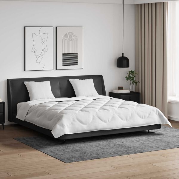 vidaXL Dyne med pude 3 pcs Hvid Microfiber