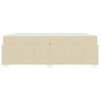 vidaXL Sengestel med madras Creme 200 x 200 cm Stof