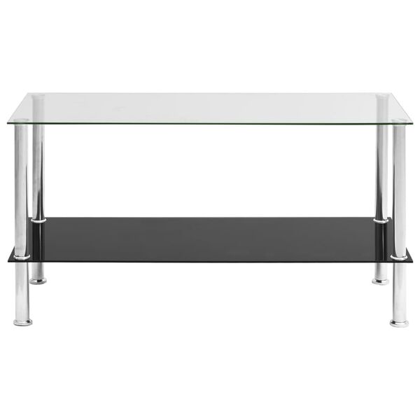 vidaXL sofabord 110x43x60 cm hærdet glas transparent