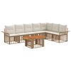 vidaXL Havesofa S&aelig;t 8 stk. Naturlig og Creme Hvid polyrattan