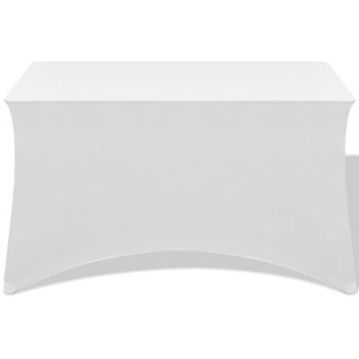 vidaXL stræk-bordbetræk 2 styk 120x60,5x74 cm hvid