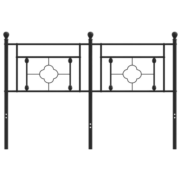 vidaXL udskiftningsgavl 140 cm metal sort