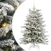vidaXL Kunstigt Hinged Juletr&aelig; Hvid 150 cm PE og PVC