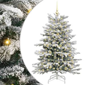 vidaXL Kunstigt Hinged Juletr&aelig; Hvid 150 cm PE og PVC
