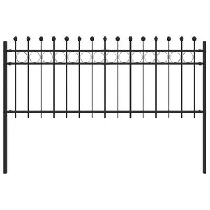 vidaXL Ringhegn TILBURG 200 x 80 cm Pulverlakeret st&aring;l Sort