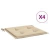 vidaXL hynder til havestol 4 stk. 50x50x4 cm oxfordstof beige