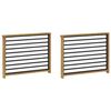 vidaXL Arml&aelig;nsmodul 2 pcs Hvid 80 x 6 x 61 cm Massivt Akacietr&aelig;