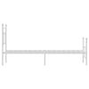 vidaXL sengeramme med sengegavl og fodgærde 80x200 cm metal hvid