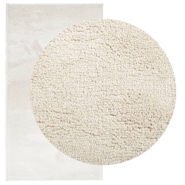 vidaXL gulvtæppe OVIEDO 60x110 cm kort luv beige