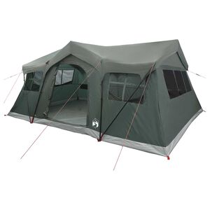 vidaXL Familietelt 487 x 340 x 216 cm Army Gr&oslash;n Polyester og St&aring;l