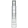 vidaXL buede gabionkurve 8 stk. 400x30x140/160 cm galvaniseret jern